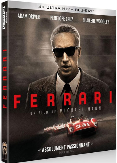 film Ferrari bluray 4k ultra HD Michael mann adam driver