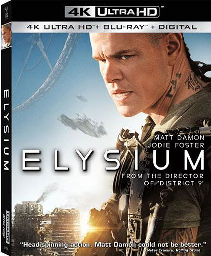 Elysium Blu ray 4K Ultra HD film matt damon