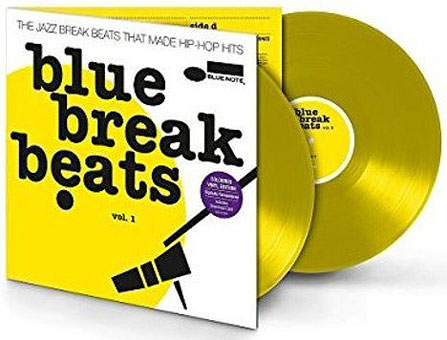 Compilation-Jazz-funk-Blue-Break-Beats-collector-Double-vinyle-LP-colore