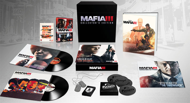 Mafia-III-3-edition-collector-Deluxe-Artbook-2-Vinyles-LP-180-Grammes-limitee