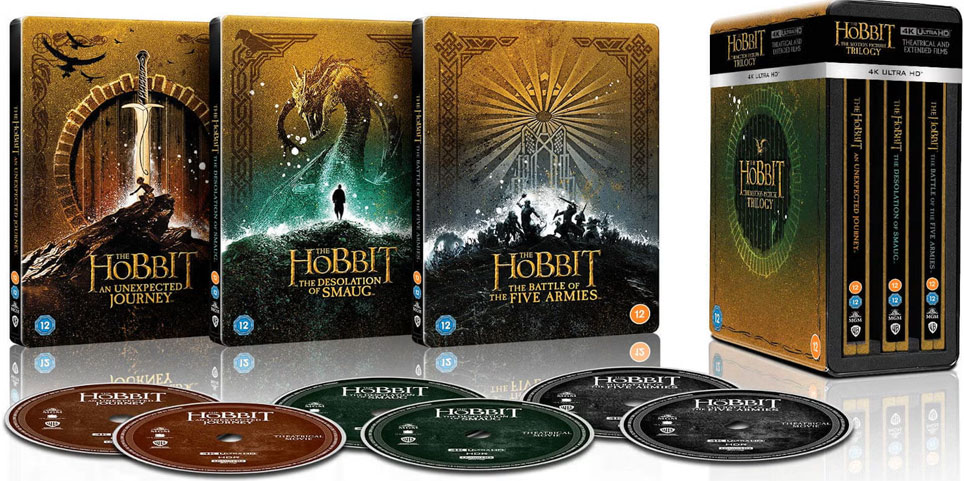 Coffret integrale hobbit bluray 4K version longue edition steelbook