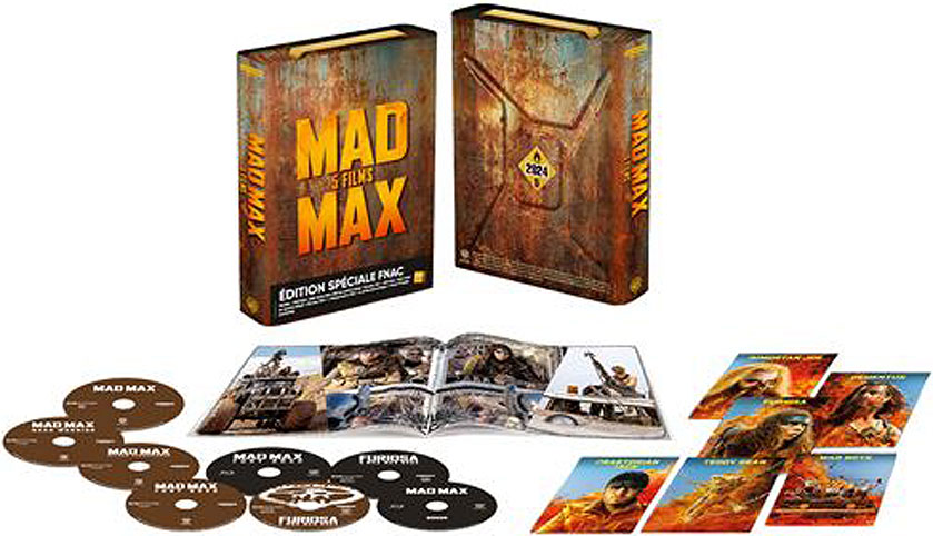 Mad max coffret integrale Bluray 4K edition fnac metal pretrol tank