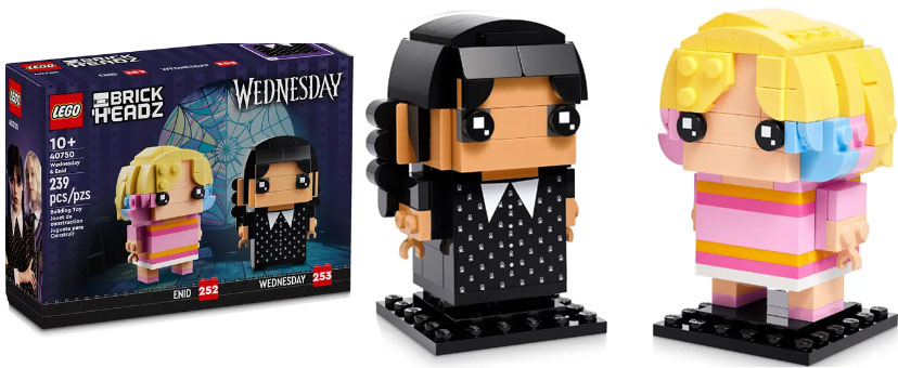 Lego figurine breakheadz mercredi addams wednesday 40750