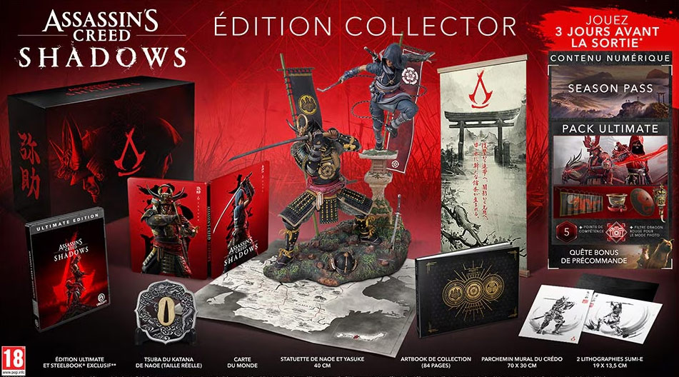 assassins creed shadow coffret collector ps5 edition limitee