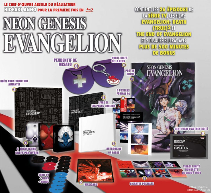 Neon genesis evangelion coffret collector bluray dvd integrile film serie