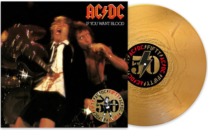 Acdc live album If You Want Blood Youve Got It vinyl lp gold or 50th
