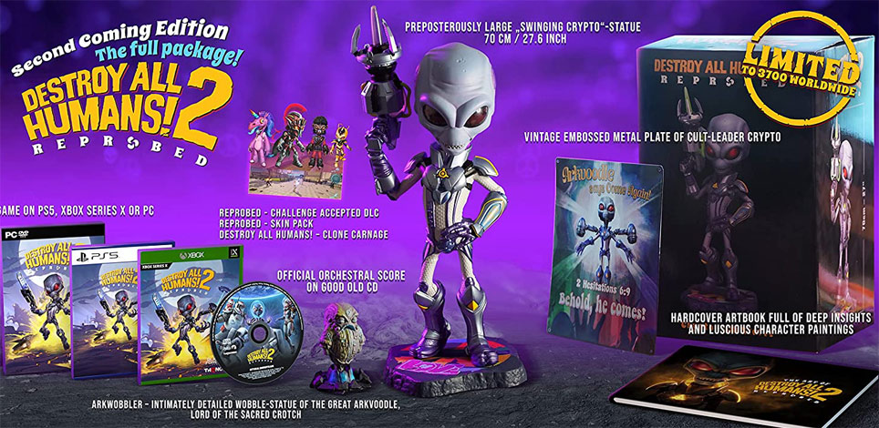 Destroy all humans 2 coffret collector edition limitee figurine PS5 Xbox