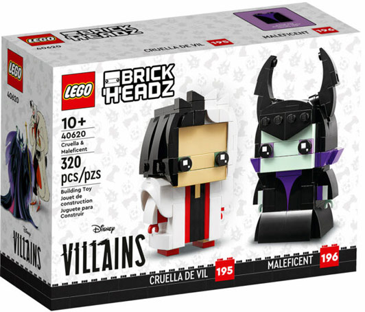 Disney villains lego brickheadz 40620 cruella maleficent