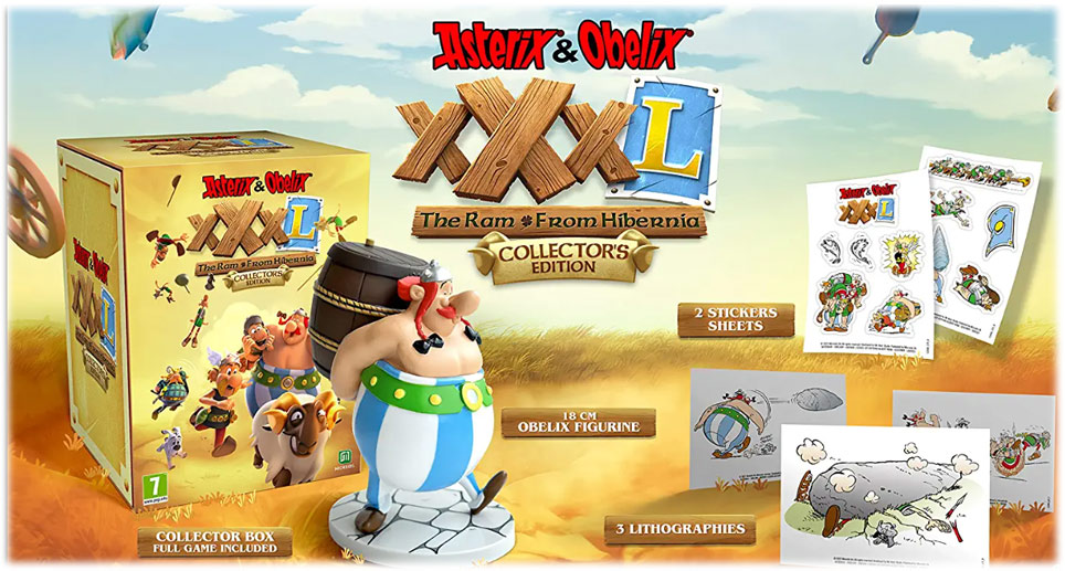 XXXL Asterix obelix jeux ps4 ps5 nintendo switch coffret collector hibernie bouclier