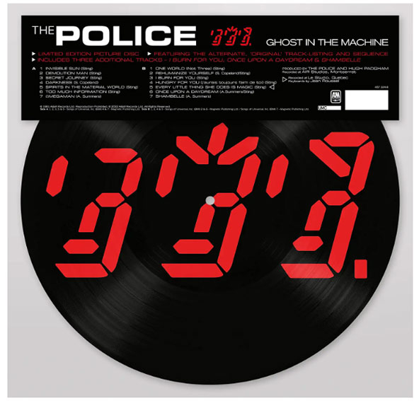 police ghost in the machine album vinyl lp edition picture disc