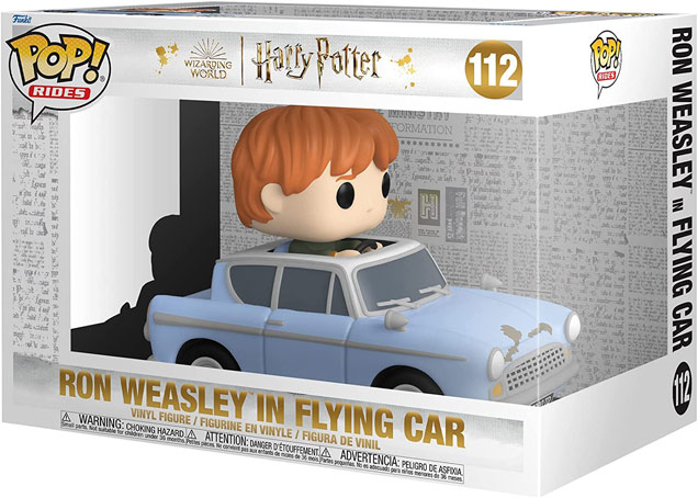 figurine funko deluxe harry potter 20th anniversary ron weasley flying car voiture volante