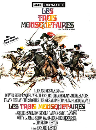 les trois mousquetaires 1974 bluray 4k ultra hd richard lester oliver reed