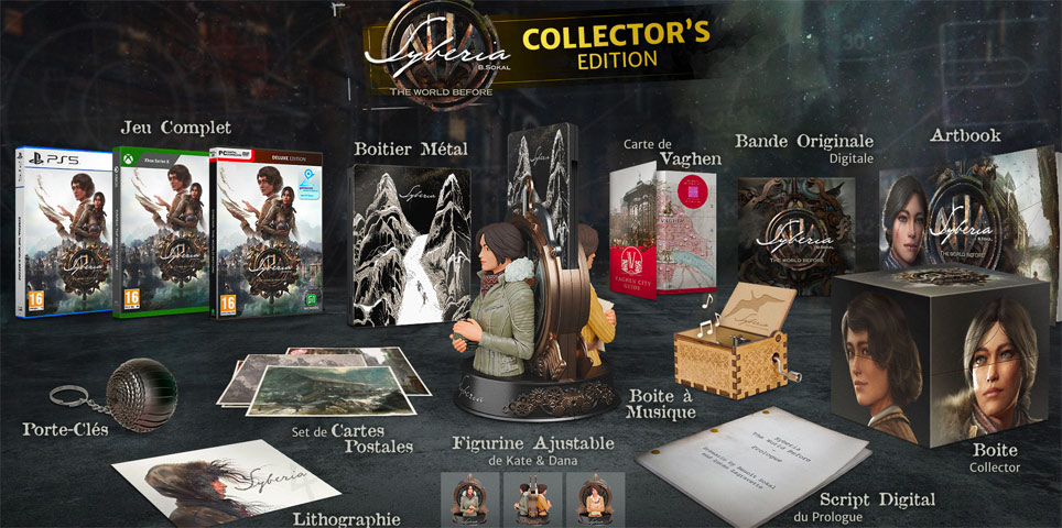 Syberia coffret box collector figurine world before 2022 ps5 xbox pc
