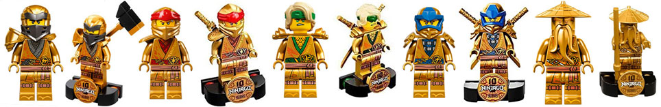 Figurine collection Lego Ninjago 10 years 10th anniversary collector limited edition