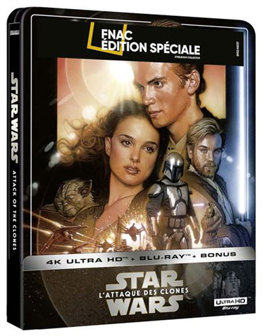 Star Wars Episode 2 Attaque des clones Steelbook Blu ray 4K Ultra HD