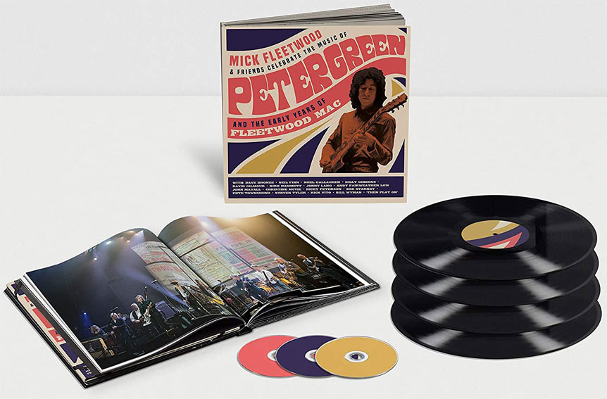 Celebrate music peter green fleetwood mac coffret box vinyle LP 4LP CD DVD artbook