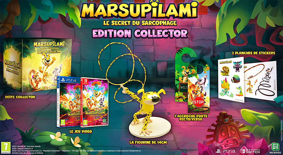 Marsupilami Coffret edition collector PS4 nintendo Switch Xbox figurine 2021
