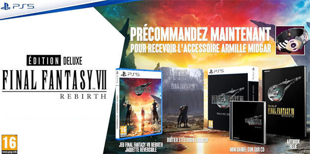 FF7 PS5 jeux video 2024 collector steelbook