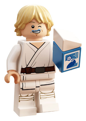 figurine lego collector star wars Luke Skywalker blue milk lait bleu