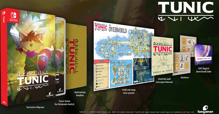 coffret collector tunic nintendo switch PS4 edition limitee achat precommande