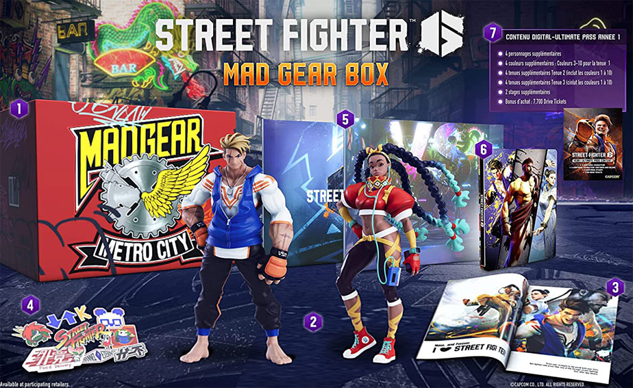 Street fighter 6 coffret collector ps5 ps4 xbox edition mad gear box