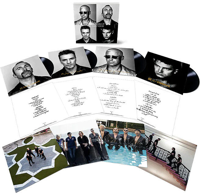 nouvel album U2 songs of surrender vinyl lp super deluxe edition 4LP 4CD
