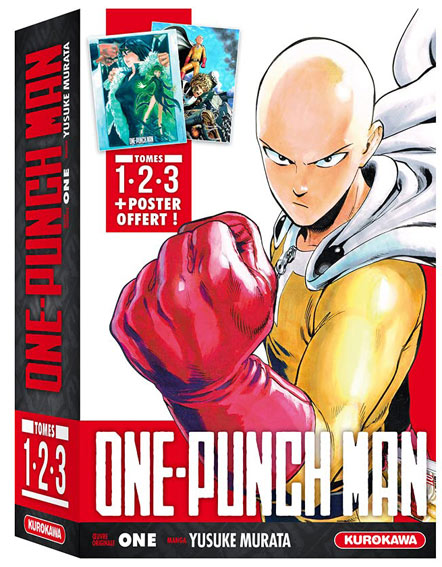 One punch man coffret integrale tome 1 2 et 3 poster collector