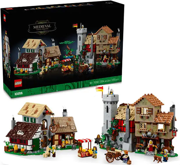 Lego medieval town square 10332 ville medievale