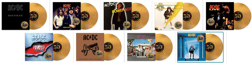 acdc 50th anniversary vinyl lp edition or gold collector vinyle