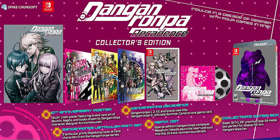 Dangan ronpa coffret collector Nintendo Switch PS4 PS5