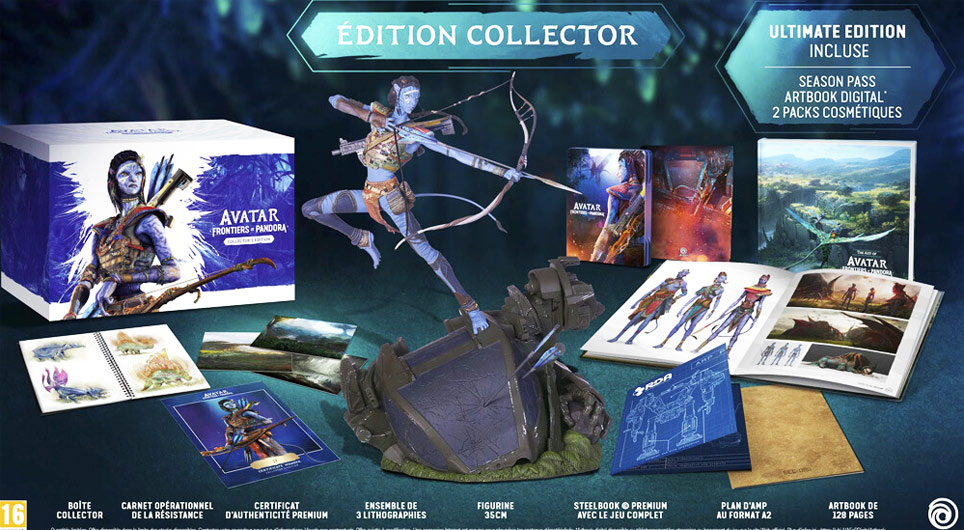 avatar frontiers of pandora jeux video ps5 ps4 xbox edition collector figurine