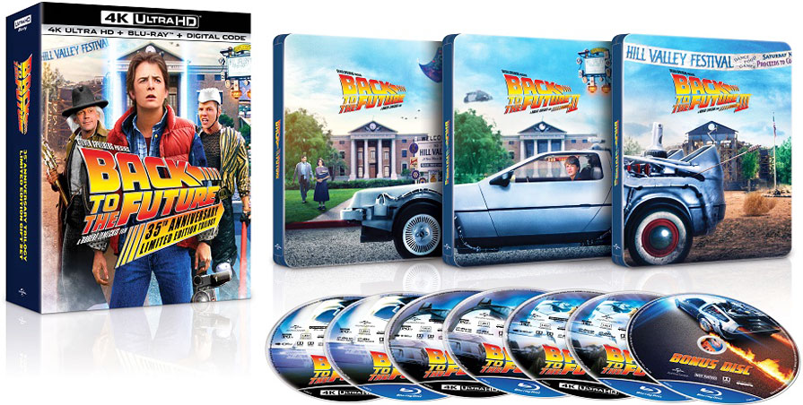 Retour vers le futur coffret integrale Blu ray 4K Steelbook