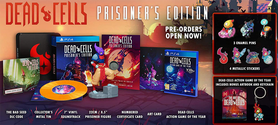 Dead Cells coffret collector prisoners edition PS4 Steelbook figurine artbook