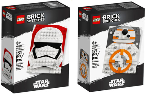 nouveau lego star wars portrait 2020 lego brick sketches