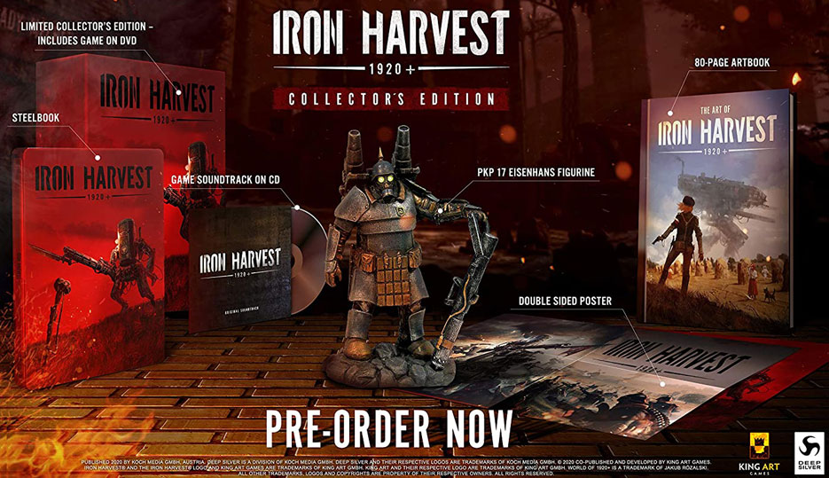 Iron Harvest coffret edition Collector PC Figurine steelbook 2020