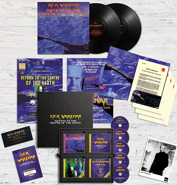 Rick Wakeman return to the center of the earth coffret box collector deluxe Vinyle LP CD DVD