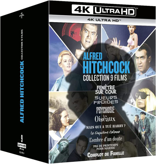 Coffret 9 films bluray 4k hitchcock