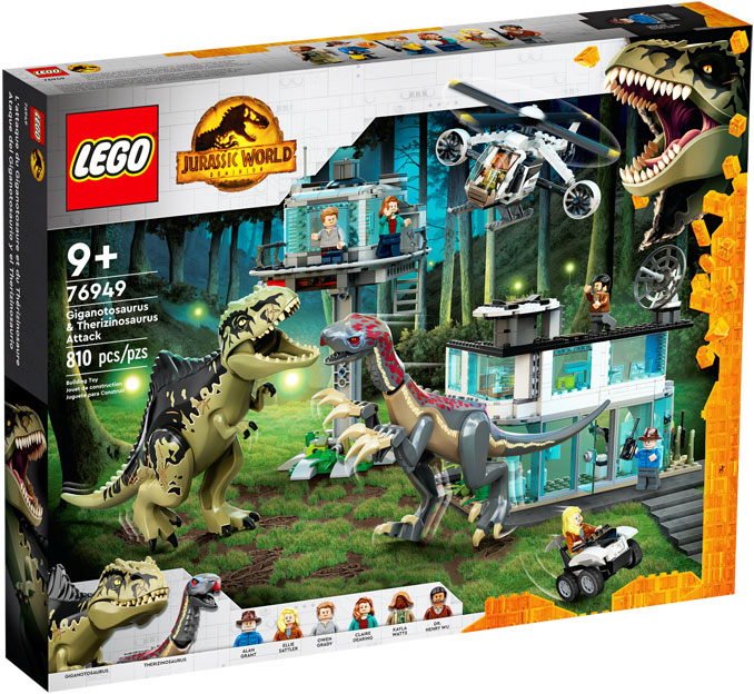 Lego Jurassic World attaque giganotosaurus Therizinosaurus 76949