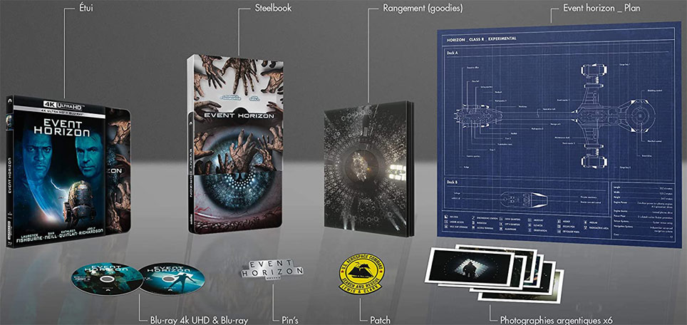 Event Horizon Edition Limitee Steelbook Blu ray 4K Ultra HD uhd