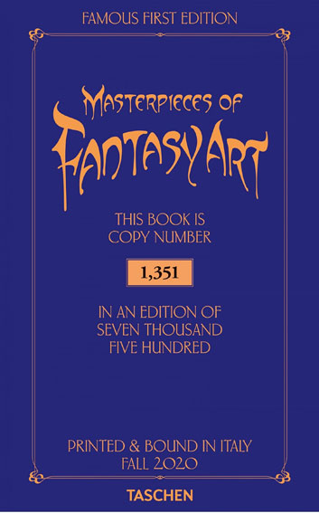 limied artbook livre edition fantasy art taschen