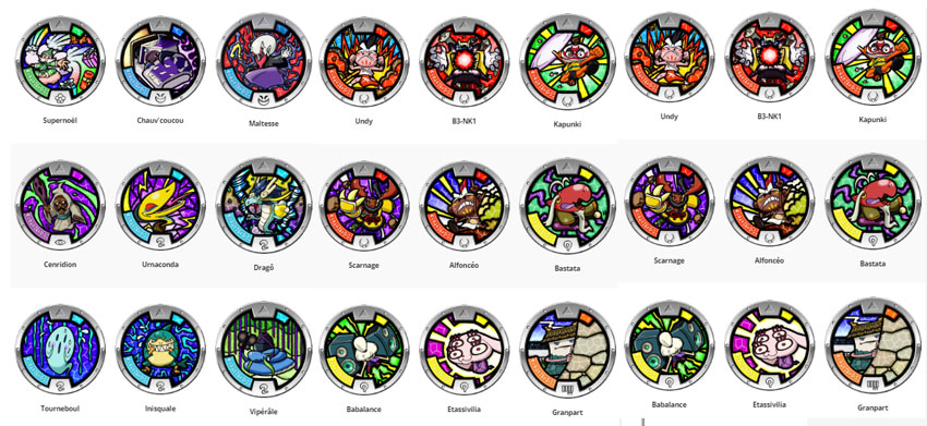 liste-medaille-Yokai-Watch-collection-serie-1
