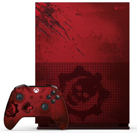 Console-Xbox-One-S-2To-édition-limitee-Gears-Of-War-4--rouge