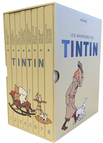 Coffret-integrale-Tintin-8-tomes-BD-Bande-dessinee-CARTON