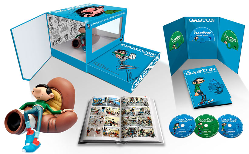 Coffret-collector-Gaston-serie-animee-DVD-BD-Figurine