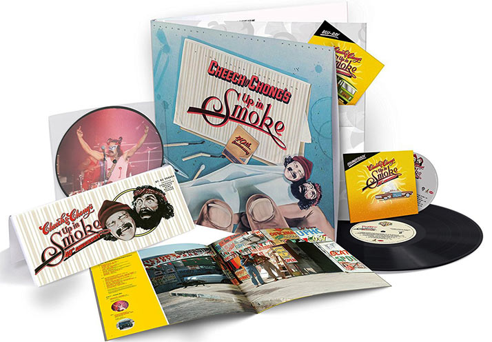 Coffret-collector-Cheech-Chongs-up-in-smoke-Vinyle-CD-Blu-ray-40th-anniversary