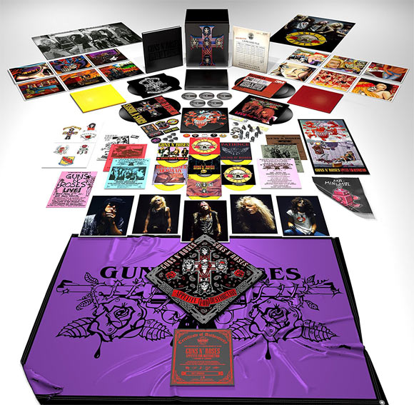 Coffret-vinyle-deluxe-limited-edition-guns-N-Roses-appetite-destruction-LP-CD-Blu-ray