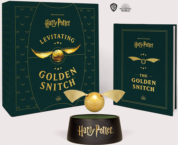 Harry Potter vif or suspension volant levitating golden Snitch