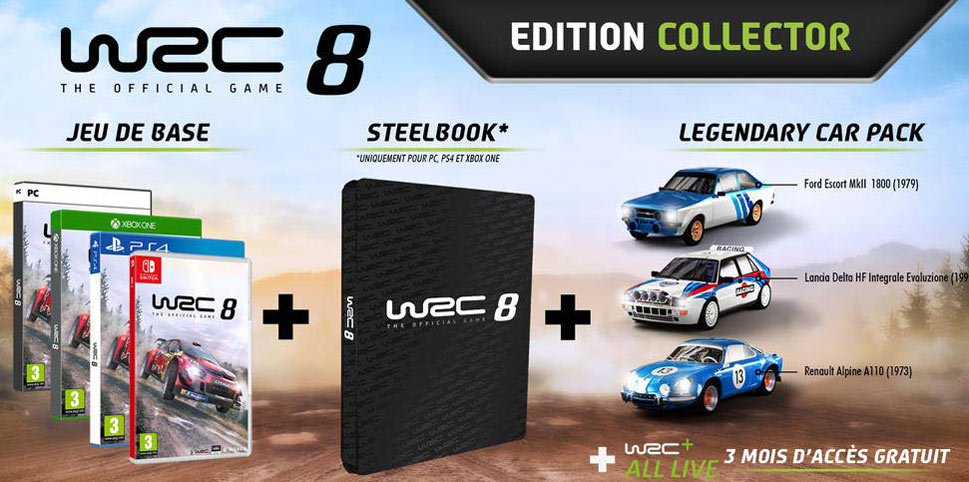 Wrc 8 edition collector Steelbook 2019 PS4 Xbox PC