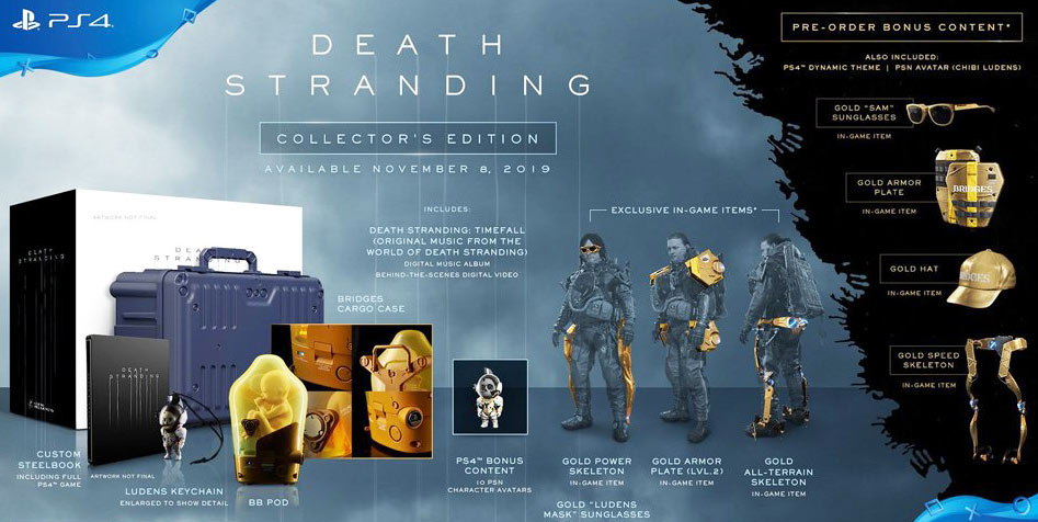 Death stranding coffret edition collector PS4 Steelbook