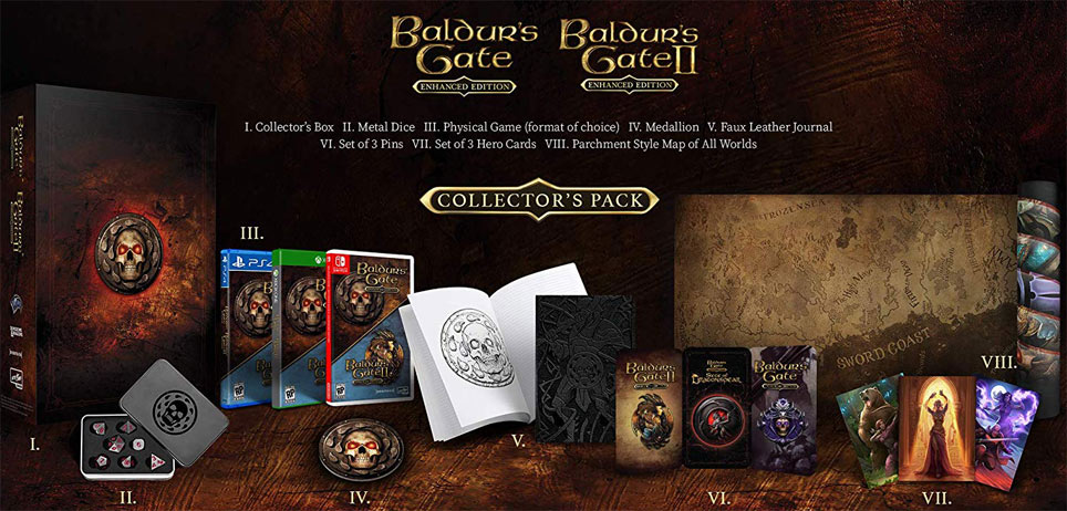Coffret collector Baldurs gate ediiton limitee PS4 Xbox Nintendo Switch